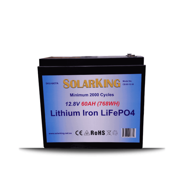 12.8V 60AH  Solarking Lithium Iron Battery Plastic  Case  CB-60-12-30