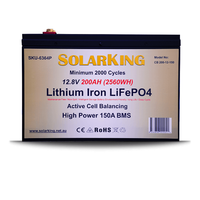 12.8V 200AH  Solarking Lithium Iron Battery Metal Case CB-200-12-150
