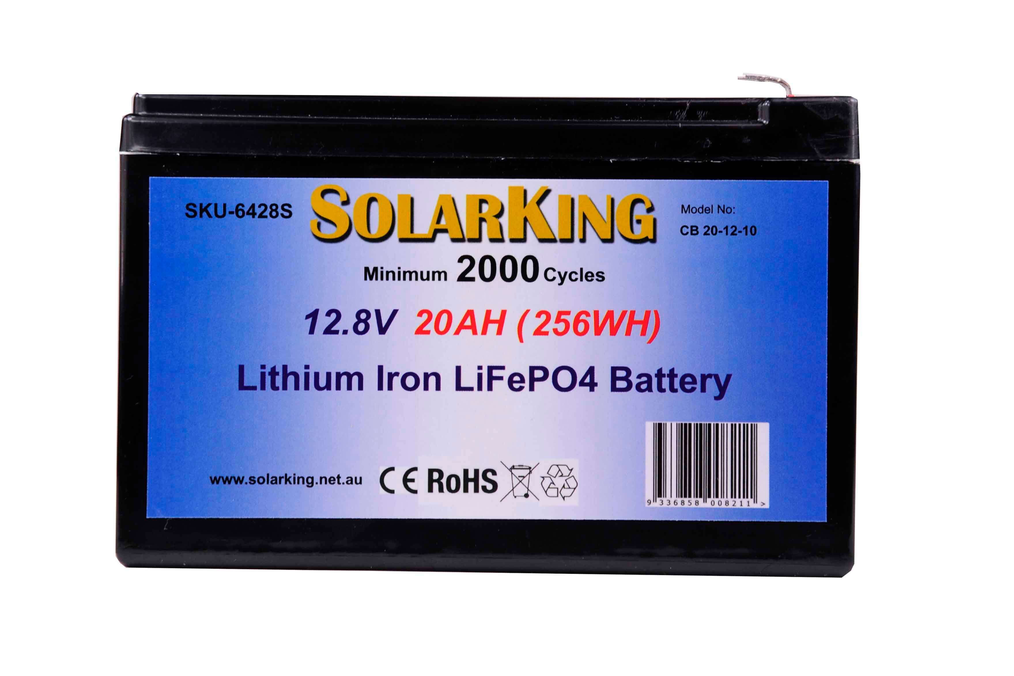 12.8V 20AH SolarKing Lithium Battery CB-20-12-10